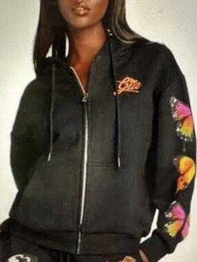 I.AM.GIA  Butterfly Zip Hoodie